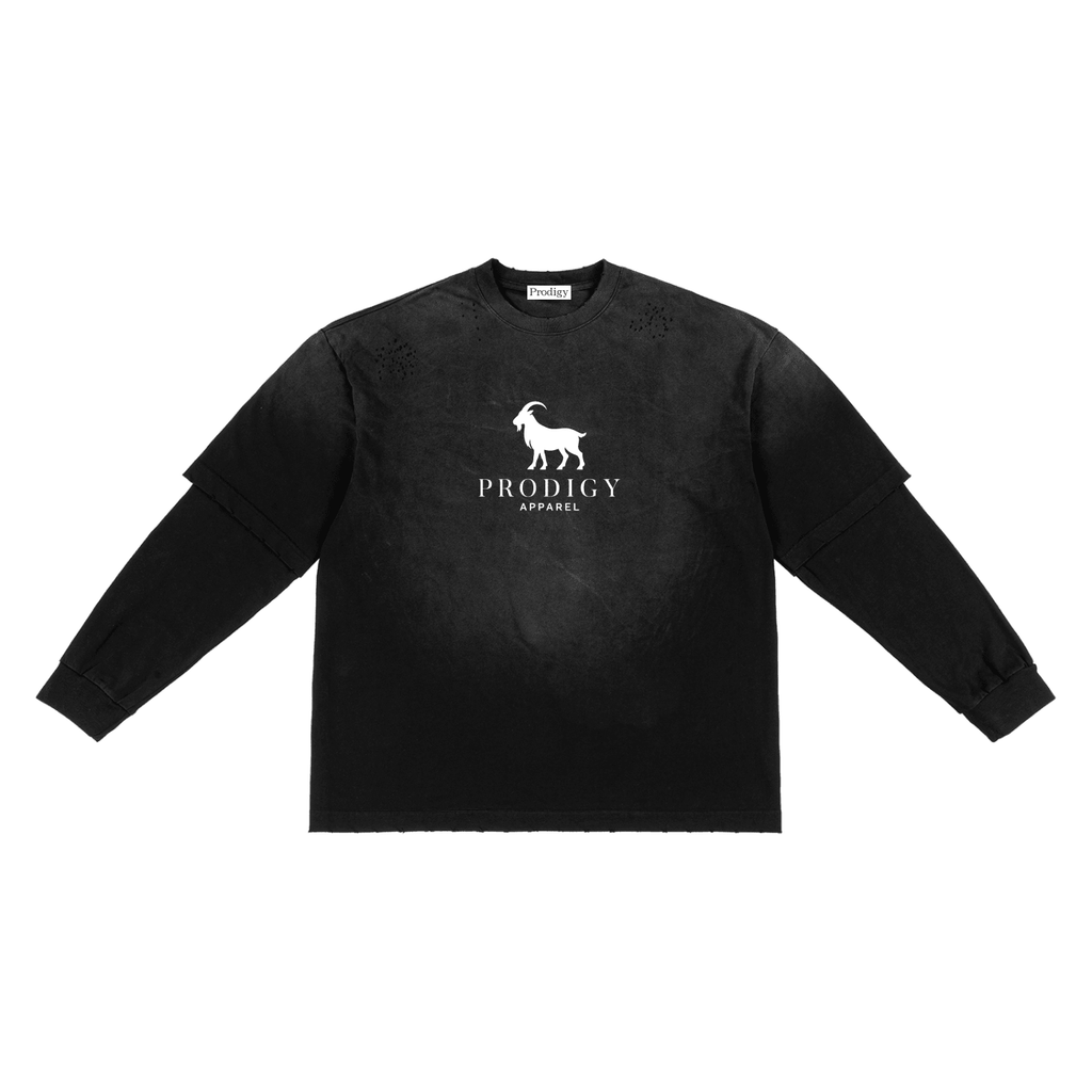 Sunfade Hand-Frayed Faux Two-Piece T-Shirt
